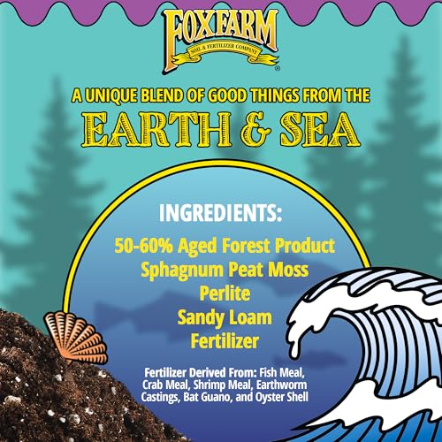 FoxFarm Ocean Forest Potting Soil, 1.5cu ft (Pack of 10) - Light, Aerated Texture, Designed for All Container Plants - size: 1.5 Cu Ft (10 Pack)