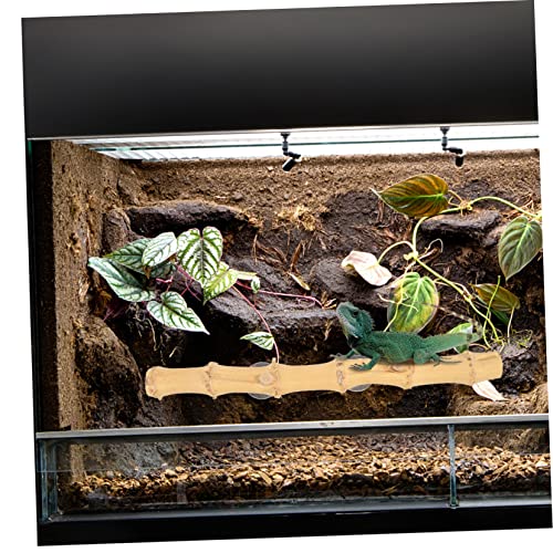 Abaodam Bearded Dragon Climbing Branch Suction Cup Reptile Decor for Lizard Enrichment Durable Natural Wood Structure for Bearded Dragons Geckos More