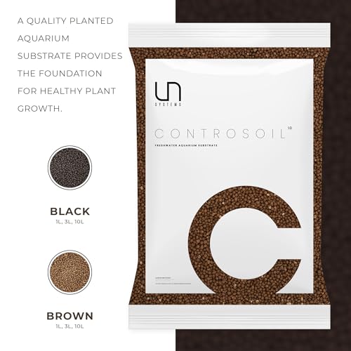 Ultum Nature Systems Controsoil - Freshwater Aqua Soil Substrate for Fish, Shrimp, Live Plant Propagation and Aquascaping - 6.8pH Low Ammonia, Volcanic Ash - Brown, Fine (3 Liter) - color: Brown - Fine, size: 3 Liters (2.7 kg)