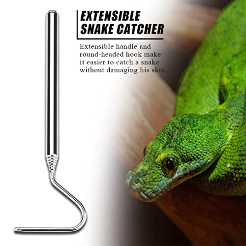 Snake Hook,16.5-68cm Snake Hook Extensible Snake Catcher Hook Adjustable Snake Tong for Catching, Controlling, or Moving Snakes