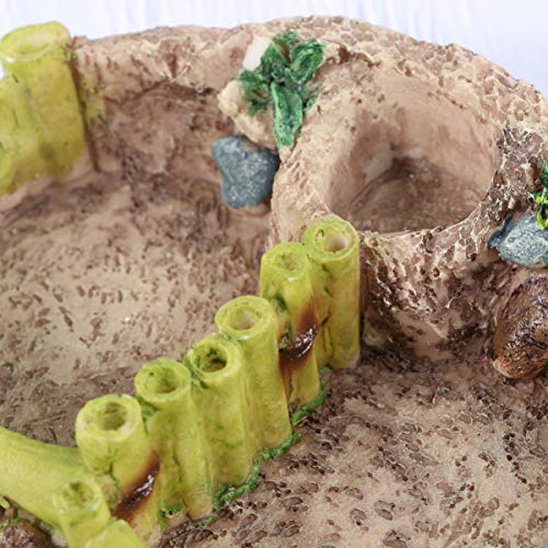Reptile Resin Corner Water Dish - Reptile Corner Bowl for Tortoise Lizard Bearded Leopard Gecko Snake Chameleon -25593