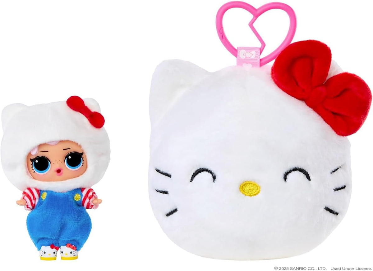 LOL Surprise Loves Hello Kitty and Friends Reversible Plush - Blind Plush with Matching Tot, Sanrio Characters, On-The-Go Play, 5 Surprises, 6 Adorable Styles!