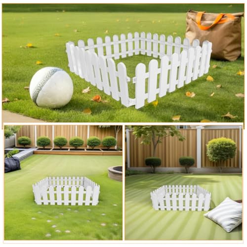 4pcs Tortoise Enclosure Fence Outdoor Pet Playpen Plastic Portable Reptile and Rabbit Safety Pen 50cm X 20cm for Garden Grass Grazing and Sunbathing