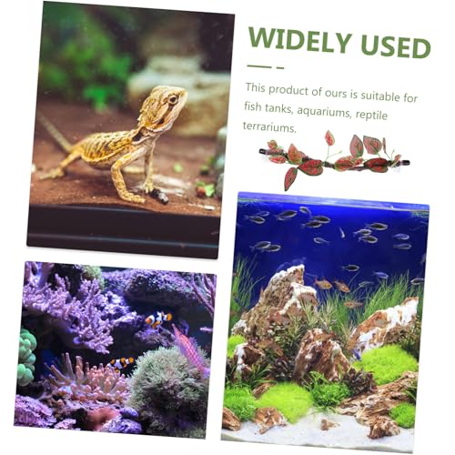 SUPVOX Bendable Simulated Vine with Suction Cups Flexible Jungle Climbing Decor for Bearded Dragons Geckos and Other Reptiles Durable Plant for Terrarium Habitats