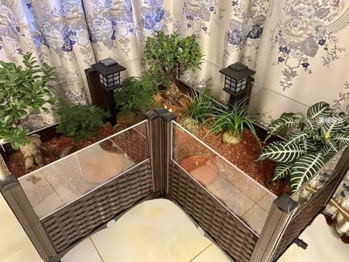 Large Tortoise Habitat Enclosure for Yellow-Margined/the pet House | Thickened Acrylic/Plastic (47"Lx16"Wx20"H) -Reptile Enclosure Turtle Habitat Kit Land/Water Zone Design