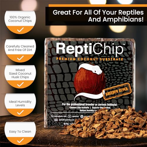 ReptiChip Reptile Substrate Coconut Chip Bedding 72 Quart Compressed Organic Coco Husk Block for Snake Habitat, Ball Python Terrarium, Turtle Tanks, Tortoise Enclosure (3 Pk) - size: 3 Pack Breeder Bundle