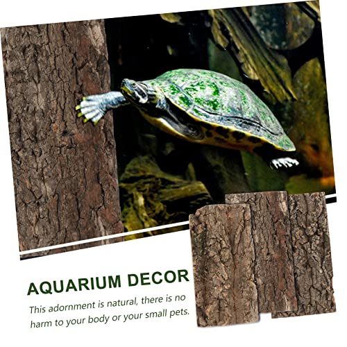 Ipetboom 6pcs Bark Decorative Background for Aquarium and Reptile Tanks Lifelike Terrarium Wall Decor for Bearded Dragons Frogs and Snakes
