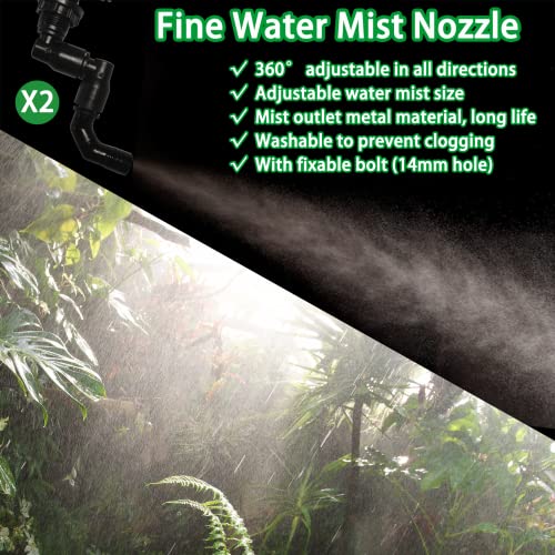 Reptile Mister Automatic Misting System with 8 Fine Mist Nozzles