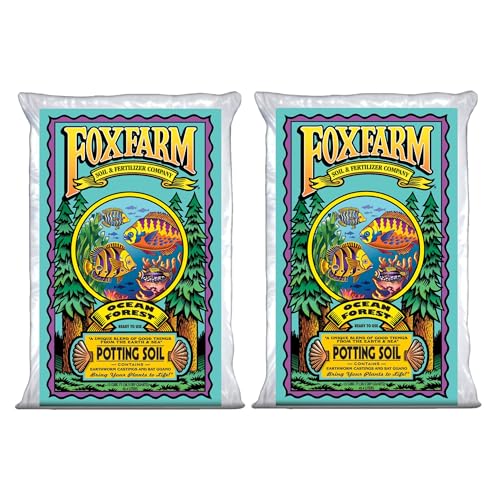 FoxFarm Ocean Forest Potting Soil, 1.5cu ft (Pack of 2) - Light, Aerated Texture, Designed for All Container Plants - size: 1.5 Cu Ft (2 Pack)