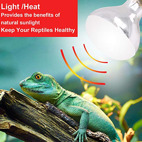 Aiicioo UVB Reptile Light 100W - UVB Light Bulb for Reptile Mercucry Vapor Bulb Heat Basking Lamp Bulb Full Spectrum UVA UVB All in One Sun Lamp for Bearded Dragon Lizard Turtle - style: Mercucry Vapor Bulb 100W