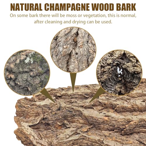 VCEPJH Reptile Bark Bedding,1 LB Natural Cork Bark for Geckos and Loose Coconut Fiber Substrate 3 Pack Natural Coco Coir Reptile Bedding for Tarantula Snake Bearded Dragon Spiders Hermit Crabs