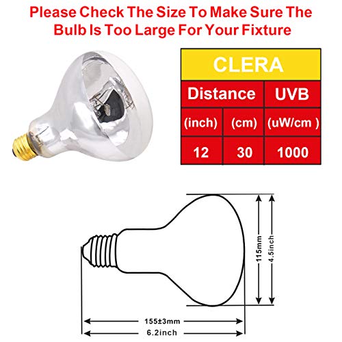 Aiicioo UVB Reptile Light 100W - UVB Light Bulb for Reptile Mercucry Vapor Bulb Heat Basking Lamp Bulb Full Spectrum UVA UVB All in One Sun Lamp for Bearded Dragon Lizard Turtle - style: Mercucry Vapor Bulb 100W