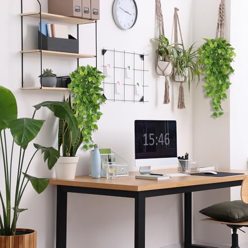 Whonline Fake Plants Hanging 4pcs Artificial Vines Fake Pothos 3.6FT for Living Room Indoor Outdoor Decor (No Baskets)