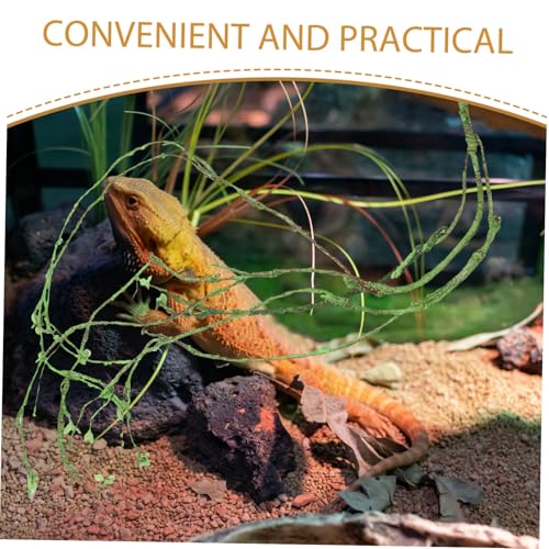 Toddmomy Decorative Reptile Vine Flexible Artificial Plant for Terrariums and Reptile Tanks Climbing Accessory for Lizards Geckos and Chameleons and Stylish Home Decor