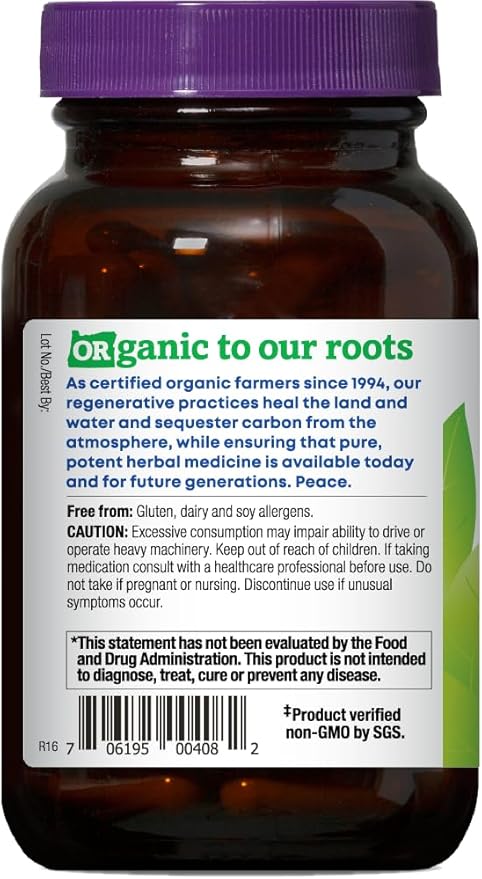 Oregon's Wild Harvest Muscle Relax Organic Herbal Supplement Vegan Capsules with Valerian, Hops and Skullcap