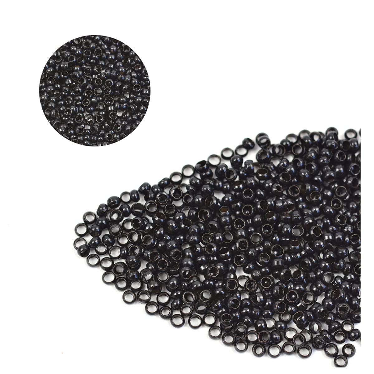 2.5Mm Copper Nano Beads For Hair Extensions Micro Links Beads Nano Ring Hair Extensions Beads (200 Pcs, Blonde)