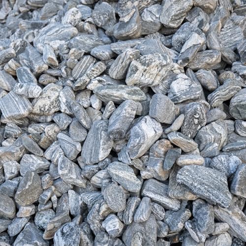 Silver Seiryu Rock Aquarium Rocks 40lb Natural Mountain Stone for Fish Tanks, Aquascaping, Terrariums, Bonsai, Garden Landscaping & Reptile Habitats(2-10inch 12-14Pcs) - size: 40lb (2-10inch)