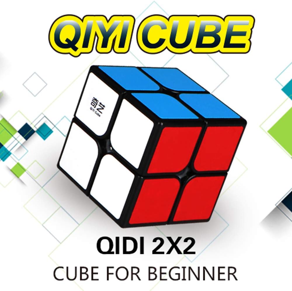 Qiyi Qidi Smooth 2x2x2 Speed Cube - Bright-Light Sticker, Classic Colors