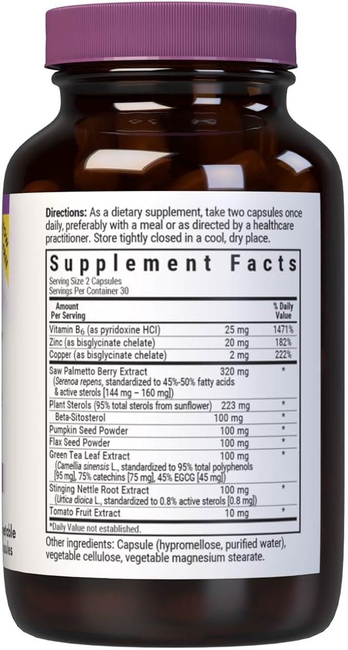 BlueBonnet Nutrition MPX 1000 Prostate Support - Prostate Health Supplements for Men - Saw Palmetto, Pumpkin Seed, Stinging Nettle, Beta Sitosterol & Plant Sterols - Non-GMO, Vegan - 60 Capsules
