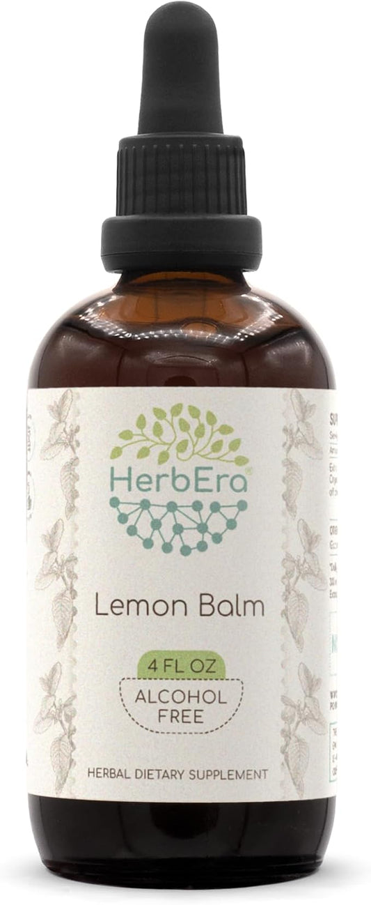 Lemon Balm B120 Alcohol-Free Herbal Extract Tincture, Concentrated Liquid Drops Natural Lemon Balm (Melissa officinalis) 4 fl oz