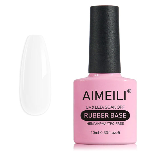 Aimeili Gel Nail Polish, Rubber Base, Hema Free, Sheer, 4 In 1 Nail Strengthen, 10Ml