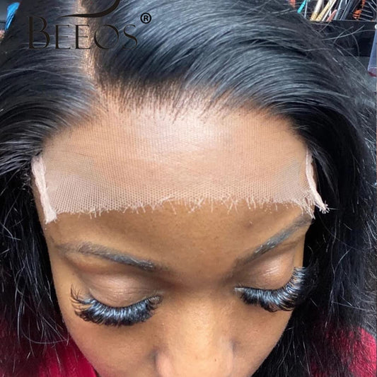 Beeos 5X5 Skinlike Real Hd Lace Closure Only, Body Wave Virgin Human Hair Closure Pre Plucked Natural Hairline Invisible Crystal