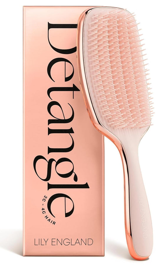 Lily England Curly Hair Brush For Detangling & Styling - Pain-Free Curl Brush For Wet & Dry Hair With Flexible Bristles - Easy T