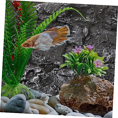 Gatuida 3D Rock Decorative Panel Tank Background Snake Backdrop Reptile Tank Decor Fish Background