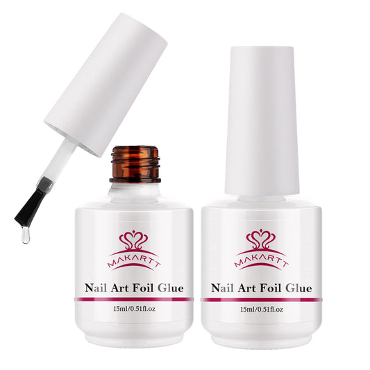 Makartt Nail Foil Glue Gel For Nail, Foil Gel Transfer For Nails Art Stickers Strong Adhesion Foil Transfer Gel Soak Off Nail Fo