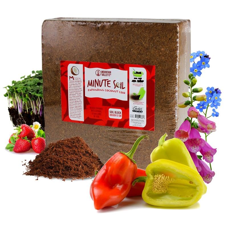 Minute Soil Block - Coco Coir - Compressed - Blocks & Bulk (1 Block) - size: 1 Block
