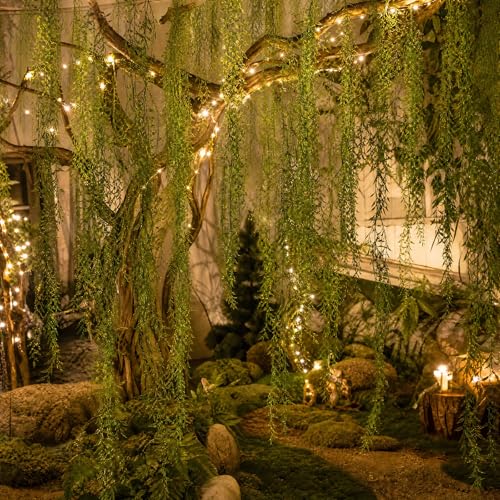 68.9ft Artificial Hanging Willow Vines Greenery Jungle Theme Decor for Woodland Forest Safari Party, Classroom Home Garden Wall Indoor Outdoor DIY Decoration