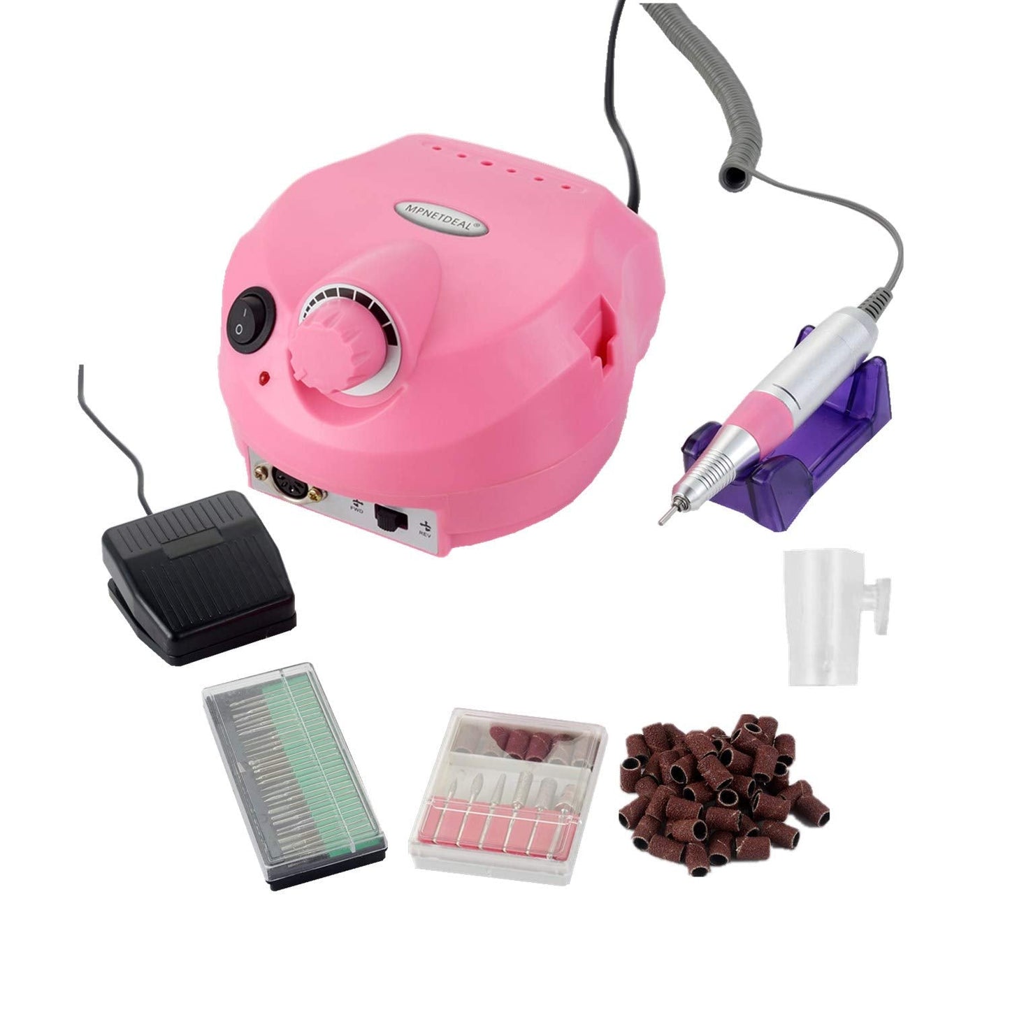 Mpnetdeal Electric Nail Drill Efile Professional Nail Drill Machine 30000Rpm Tools For Acrylics Nails Natural Nails With Foot Pe