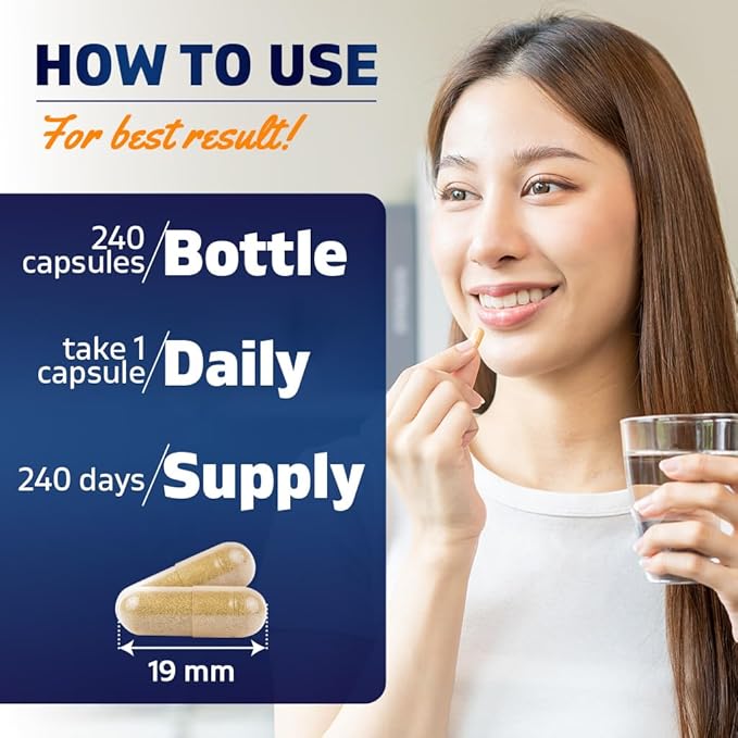 Vitamatic Valerian Root 5000mg Equivalent Per Serving (from 20:1 Extract 250 mg) - 240 Capsules - 20X Concentrated Extract
