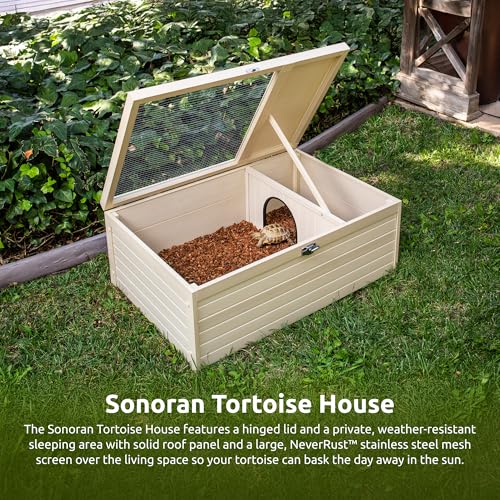 New Age Pet ECOFLEX Tortoise House, Durable Outdoor Tortoise Shelter, Weather-Resistant & Easy to Clean - style: Classic
