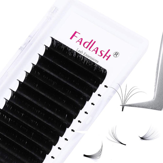 Lash Extensions Easy Fan Volume Lashes .03 .05 .07 Volume Eyelashes Extension B Curl Faux Mink Blooming Lash Extension (0.03-B,