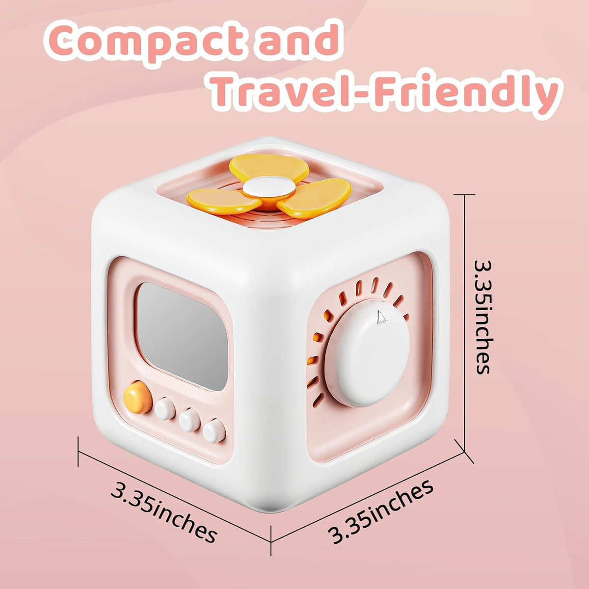 SOCBTNSO Montessori Busy Cube Travel Toy for Toddlers | Learning Fine Motor Skills, 1st Birthday Gifts for 1 Year Old Girl, 6 9 12 Months Baby