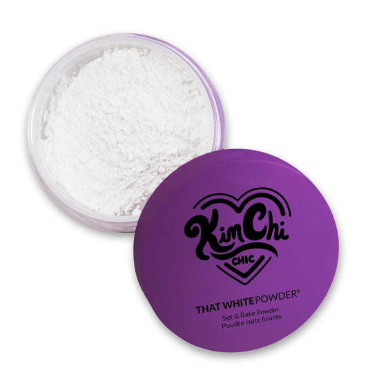 Kimchi Chic Beauty That White Powder, Mattifying Makeup Setting Powder For All Skin Types, Long-Lasting Face Powder Helps Minimi