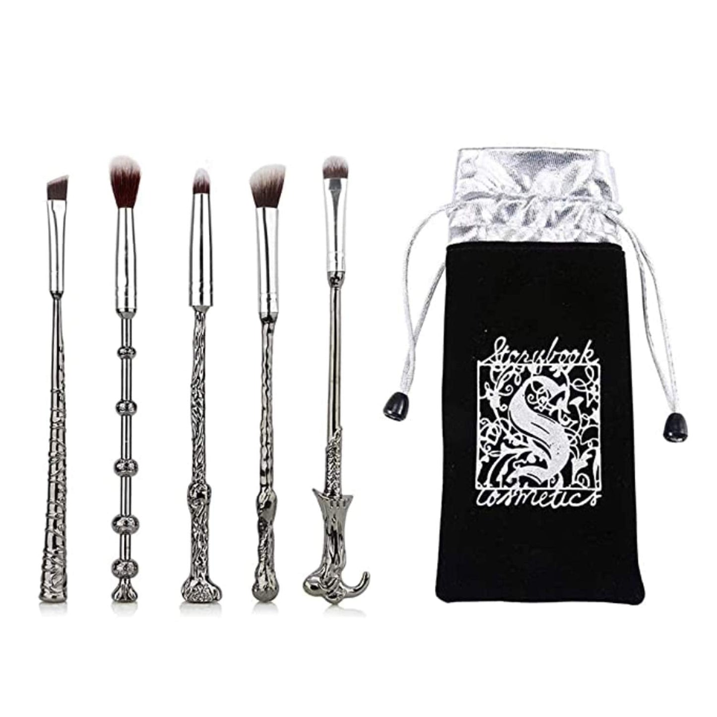 Gifts Wi-Zard Wand Makeup Brushes 5 Pcs Makeup Brush Set For Foundation Blending Blush Concealer Eyebrow Face Powder