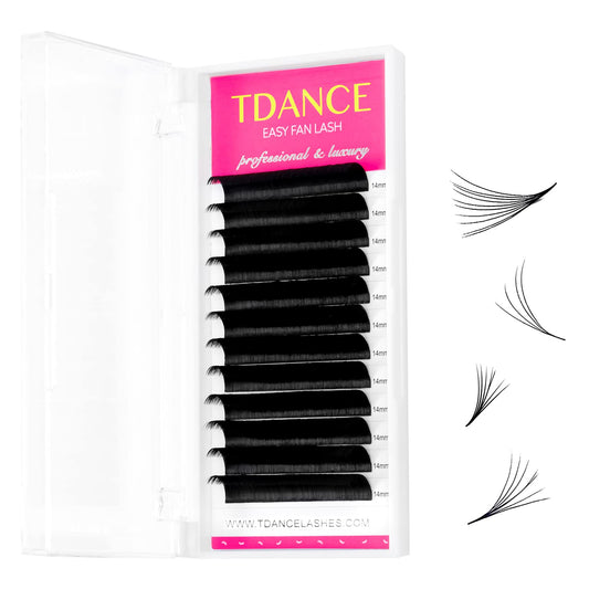 Tdance Eyelash Extension Supplies Rapid Blooming Volume Eyelash Extensions Thickness 0.05 Cc Curl 17Mm Easy Fan Volume Lashes Se