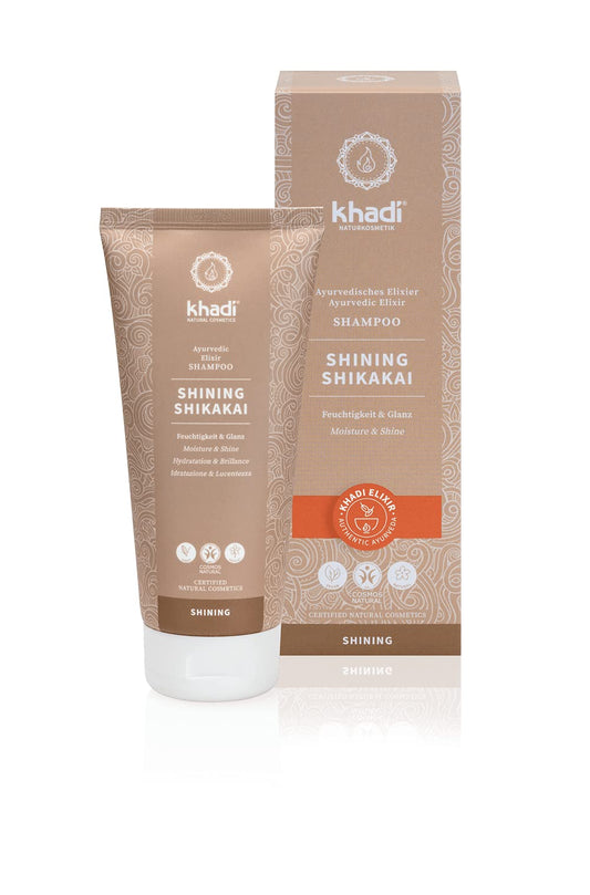 Khadi Shining Shikakai Ayurvedic Shampoo,100% Natural, Silicone & Sulfate-Free, Shikakai & Aloe Vera Smoothes, Conditions, Adds