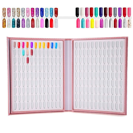 216 Colors Nail Display, Salon Color Chart, Nail Art Supplies Of Colored Nails, Nail Color Display Book For Nail Art Equipment I