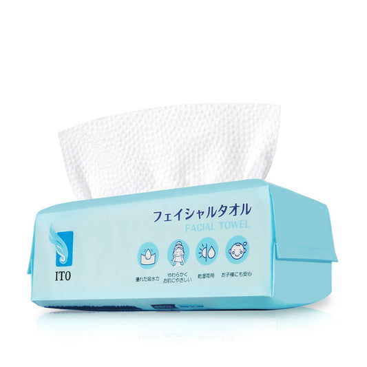 Ito Disposable Face Towel, 60 Count Ultra-Soft 1-Second Quick-Dry Face Towels, Gentle For Sensitive Dry Oily Skin, Facial Towels