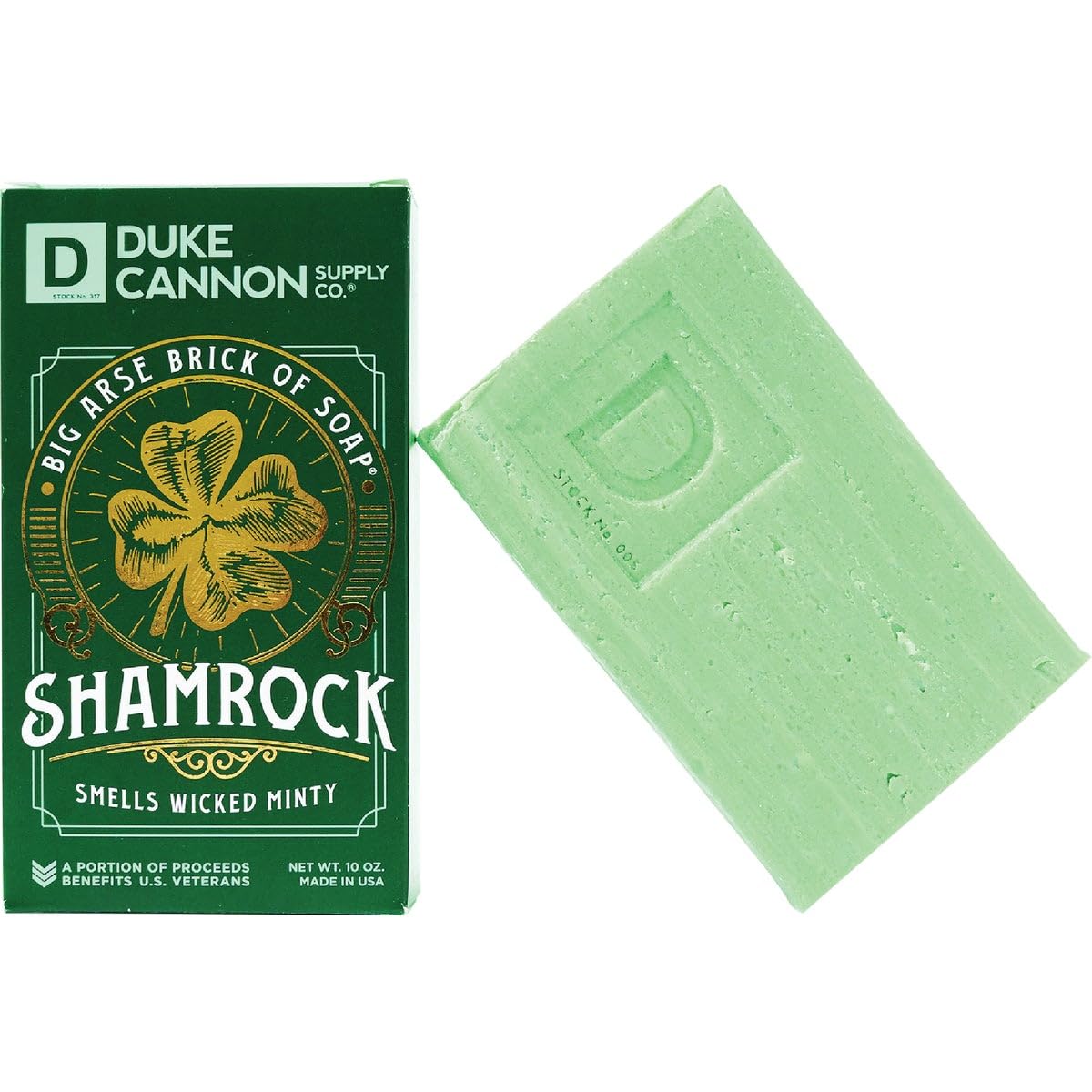 Duke Cannon Bar Of Soap For Men (10 Ounce (Pack Of 1), Shamrock)
