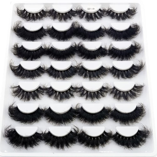 Amsdcn 14/16 Pairs Fluffy Mix Lashes 10-25Mm 3D Mink Lashes Long Thick Natural False Eyelashes Wholesale Lashes (Sd12)