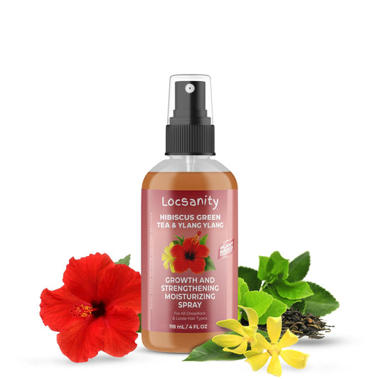 Locsanity Hibiscus Green Tea Hair Growth Spray For Dreadlocks And Loose Hairstyles Hair Care Treatment - Trial Size Loc Moisturi