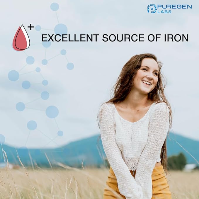 Puregen Labs Ferrous Gluconate 324 mg [High Potency] Iron Supplement, Gentle on Stomach | 3 Pack - 300 Tablets Total