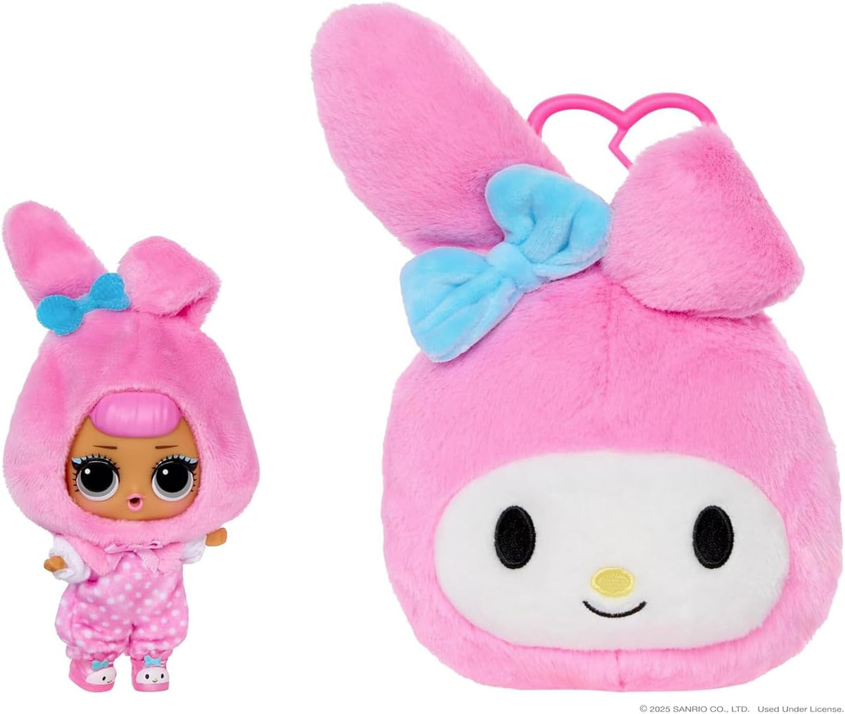 LOL Surprise Loves Hello Kitty and Friends Reversible Plush - Blind Plush with Matching Tot, Sanrio Characters, On-The-Go Play, 5 Surprises, 6 Adorable Styles!