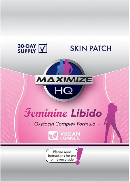 MAXIMIZE HQ Female Intimacy Patches - Oxytocin Formula Complex - Supports Love and Trust - Female Performance Enhancement Support - 8 Hour Time-Release - Gluten Free