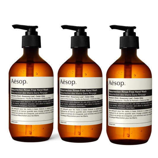 Aesop Resurrection Aromatique Hand Wash | Gentle Cleanser With Orange, Rosemary And Lavender Oils | 16.9 Oz, Pack Of 3