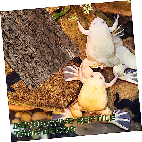 Ipetboom 6pcs Bark Decorative Background for Aquarium and Reptile Tanks Lifelike Terrarium Wall Decor for Bearded Dragons Frogs and Snakes